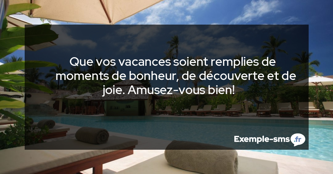 Bonnes Vacances Exemple De SMS Bon Voyage Bonnes Vacances Exemple De SMS Bon Voyage