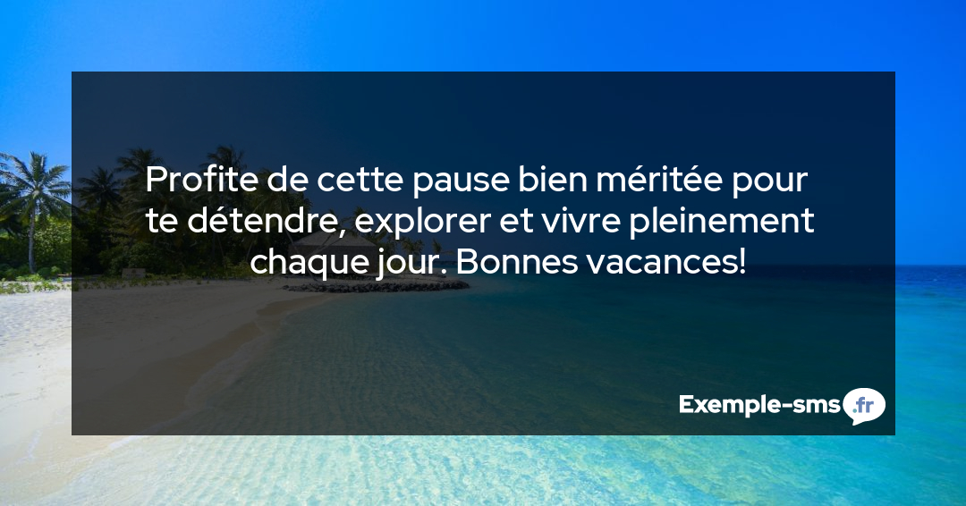 Bonnes Vacances Exemple De SMS Bon Voyage Bonnes Vacances Exemple De SMS Bon Voyage